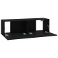 vidaXL Set Mobili Porta TV 8pz Nero in Legno Multistrato vidaXL Set Mobili Porta TV 8pz Nero in Legno Multistrato