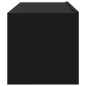 vidaXL Mobili Porta TV a Parete 4 pz Nero 100x30x30 cm vidaXL Mobili Porta TV a Parete 4 pz Nero 100x30x30 cm