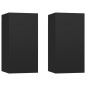vidaXL Set Mobili Porta TV 4 pz Nero in Legno Multistrato vidaXL Set Mobili Porta TV 4 pz Nero in Legno Multistrato