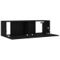 vidaXL Set Mobili Porta TV 8pz Nero in Legno Multistrato vidaXL Set Mobili Porta TV 8pz Nero in Legno Multistrato