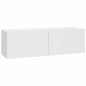 vidaXL Set Mobili Porta TV 8pz Bianco Lucido in Legno Multistrato vidaXL Set Mobili Porta TV 8pz Bianco Lucido in Legno Multistrato