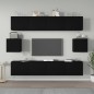 vidaXL Set Mobili Porta TV 6 pz Nero in Legno Multistrato vidaXL Set Mobili Porta TV 6 pz Nero in Legno Multistrato