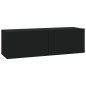vidaXL Set Mobili Porta TV 8pz Nero in Legno Multistrato vidaXL Set Mobili Porta TV 8pz Nero in Legno Multistrato