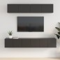 vidaXL Set di Mobili Porta TV 5 pz Nero in Legno Multistrato vidaXL Set di Mobili Porta TV 5 pz Nero in Legno Multistrato