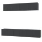 vidaXL Set di Mobili Porta TV 5 pz Nero in Legno Multistrato vidaXL Set di Mobili Porta TV 5 pz Nero in Legno Multistrato