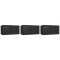 vidaXL Set di Mobili Porta TV 5 pz Nero in Legno Multistrato vidaXL Set di Mobili Porta TV 5 pz Nero in Legno Multistrato
