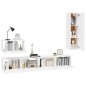 vidaXL Set di Mobili Porta TV 4 pz Bianco in Legno Multistrato