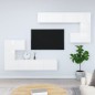 vidaXL Mobile Porta TV a Parete Bianco Lucido in Legno Multistrato vidaXL Mobile Porta TV a Parete Bianco Lucido in Legno Multistrato
