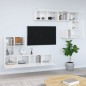 vidaXL Mobile Porta TV a Parete Bianco Lucido in Legno Multistrato vidaXL Mobile Porta TV a Parete Bianco Lucido in Legno Multistrato