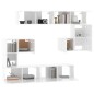 vidaXL Mobile Porta TV a Parete Bianco Lucido in Legno Multistrato vidaXL Mobile Porta TV a Parete Bianco Lucido in Legno Multistrato
