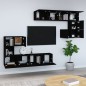 vidaXL Mobile Porta TV a Parete Nero in Legno Multistrato vidaXL Mobile Porta TV a Parete Nero in Legno Multistrato