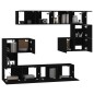 vidaXL Mobile Porta TV a Parete Nero in Legno Multistrato vidaXL Mobile Porta TV a Parete Nero in Legno Multistrato
