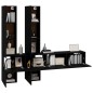 vidaXL Mobile Porta TV a Parete Nero in Legno Multistrato vidaXL Mobile Porta TV a Parete Nero in Legno Multistrato