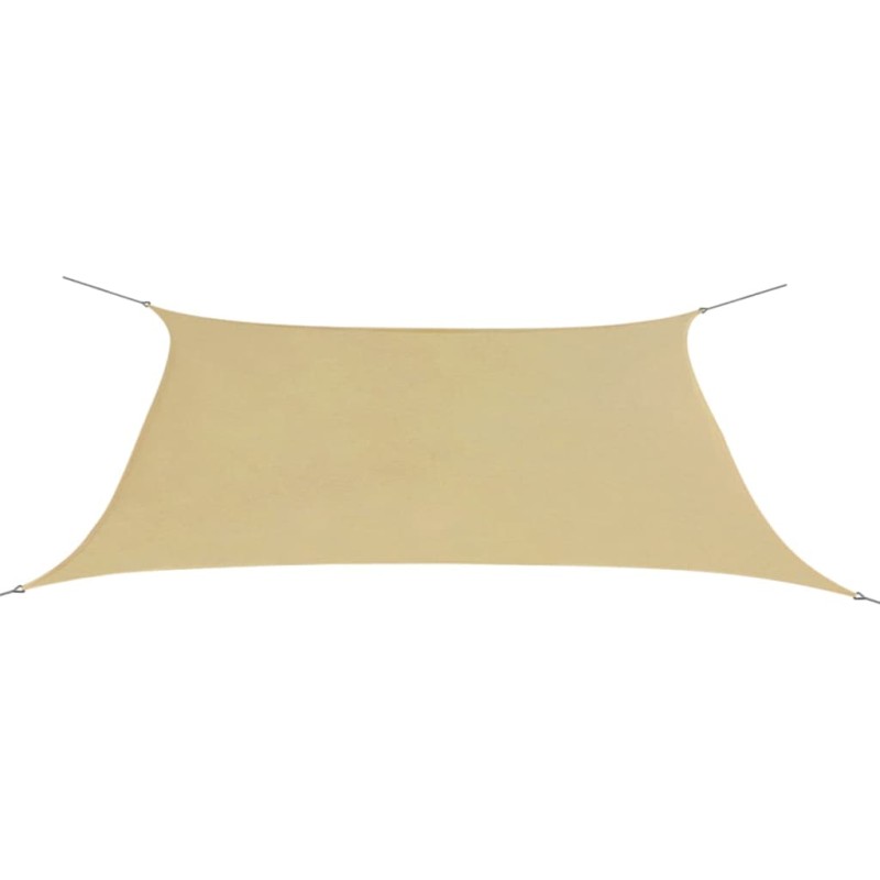 Parasole a Vela Oxford Rettangolare 2x4 m Beige Parasole a Vela Oxford Rettangolare 2x4 m Beige
