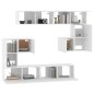 vidaXL Mobile Porta TV a Parete Bianco in Legno Multistrato vidaXL Mobile Porta TV a Parete Bianco in Legno Multistrato