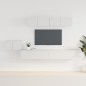 vidaXL Set di Mobili Porta TV 5 pz Bianco in Legno Multistrato vidaXL Set di Mobili Porta TV 5 pz Bianco in Legno Multistrato