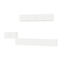 vidaXL Set di Mobili Porta TV 5 pz Bianco in Legno Multistrato