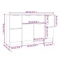vidaXL Credenze 3 pz Nere in Legno Multistrato vidaXL Credenze 3 pz Nere in Legno Multistrato