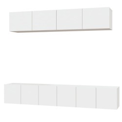 vidaXL Set di Mobili Porta TV 5 pz Bianco in Legno Multistrato