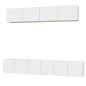 vidaXL Set di Mobili Porta TV 5 pz Bianco in Legno Multistrato vidaXL Set di Mobili Porta TV 5 pz Bianco in Legno Multistrato