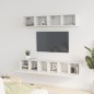vidaXL Set di Mobili Porta TV 5 pz Bianco in Legno Multistrato vidaXL Set di Mobili Porta TV 5 pz Bianco in Legno Multistrato