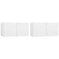 vidaXL Set di Mobili Porta TV 4 pz Bianco in Legno Multistrato vidaXL Set di Mobili Porta TV 4 pz Bianco in Legno Multistrato