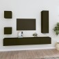 vidaXL Set di Mobili Porta TV 5 pz Nero in Legno Multistrato vidaXL Set di Mobili Porta TV 5 pz Nero in Legno Multistrato