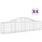vidaXL Cesti Gabbioni ad Arco 4 pz 200x30x40/60 cm Ferro Zincato vidaXL Cesti Gabbioni ad Arco 4 pz 200x30x40/60 cm Ferro Zincato
