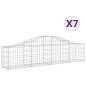vidaXL Cesti Gabbioni ad Arco 7 pz 200x30x40/60 cm Ferro Zincato vidaXL Cesti Gabbioni ad Arco 7 pz 200x30x40/60 cm Ferro Zincato