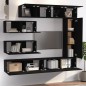 vidaXL Set di Mobili Porta TV 7 pz Nero in Legno Multistrato vidaXL Set di Mobili Porta TV 7 pz Nero in Legno Multistrato