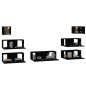 vidaXL Set di Mobili Porta TV 7 pz Nero in Legno Multistrato vidaXL Set di Mobili Porta TV 7 pz Nero in Legno Multistrato