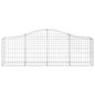 vidaXL Cesti Gabbioni ad Arco 4 pz 200x30x60/80 cm Ferro Zincato