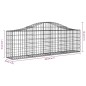 vidaXL Cesti Gabbioni ad Arco 4 pz 200x30x60/80 cm Ferro Zincato