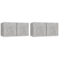 vidaXL Set di Mobili Porta TV 4 pz Grigio Cemento in Legno Multistrato vidaXL Set di Mobili Porta TV 4 pz Grigio Cemento in Legno Multistrato