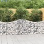 vidaXL Cesti Gabbioni ad Arco 2 pz 200x30x80/100 cm Ferro Zincato vidaXL Cesti Gabbioni ad Arco 2 pz 200x30x80/100 cm Ferro Zincato
