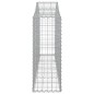 vidaXL Cesti Gabbioni ad Arco 2 pz 200x30x80/100 cm Ferro Zincato vidaXL Cesti Gabbioni ad Arco 2 pz 200x30x80/100 cm Ferro Zincato