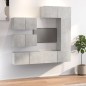 vidaXL Set di Mobili Porta TV 6 pz Grigio Cemento in Legno Multistrato vidaXL Set di Mobili Porta TV 6 pz Grigio Cemento in Legno Multistrato