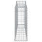 vidaXL Cesti Gabbioni ad Arco 4 pz 200x30x80/100 cm Ferro Zincato vidaXL Cesti Gabbioni ad Arco 4 pz 200x30x80/100 cm Ferro Zincato