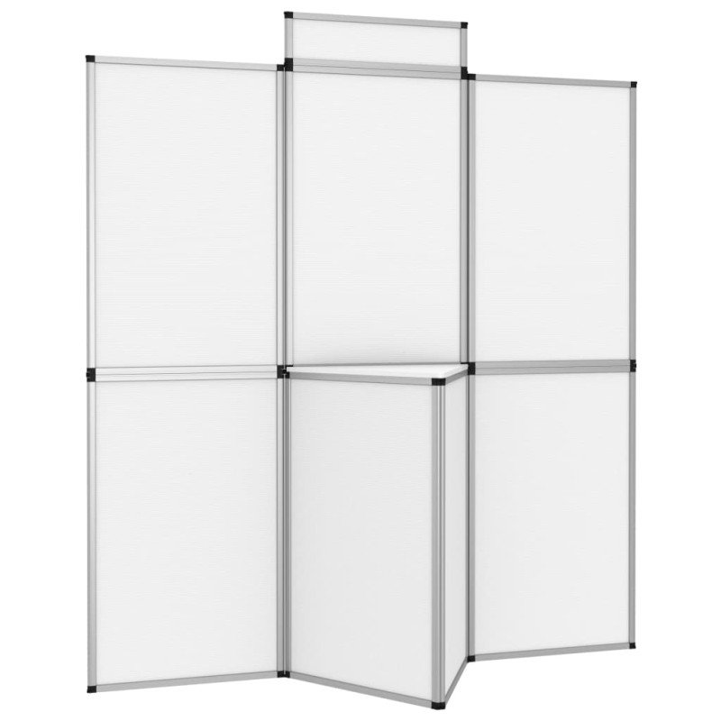 Parete Pieghevole 8 Pannelli con Tavolo 181x200 cm Bianco Parete Pieghevole 8 Pannelli con Tavolo 181x200 cm Bianco