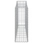 vidaXL Cesti Gabbioni ad Arco 20 pz 200x30x80/100 cm Ferro Zincato