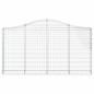 vidaXL Cesti Gabbioni ad Arco 5 pz 200x30x100/120 cm Ferro Zincato vidaXL Cesti Gabbioni ad Arco 5 pz 200x30x100/120 cm Ferro Zincato