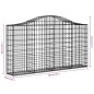 vidaXL Cesti Gabbioni ad Arco 5 pz 200x30x100/120 cm Ferro Zincato vidaXL Cesti Gabbioni ad Arco 5 pz 200x30x100/120 cm Ferro Zincato