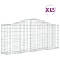 vidaXL Cesti Gabbioni ad Arco 15 pz 200x30x80/100 cm Ferro Zincato vidaXL Cesti Gabbioni ad Arco 15 pz 200x30x80/100 cm Ferro Zincato