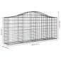 vidaXL Cesti Gabbioni ad Arco 15 pz 200x30x80/100 cm Ferro Zincato vidaXL Cesti Gabbioni ad Arco 15 pz 200x30x80/100 cm Ferro Zincato