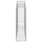 vidaXL Cesti Gabbioni ad Arco 11 pz 200x30x100/120 cm Ferro Zincato vidaXL Cesti Gabbioni ad Arco 11 pz 200x30x100/120 cm Ferro Zincato
