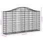 vidaXL Cesti Gabbioni ad Arco 3 pz 200x30x100/120 cm Ferro Zincato vidaXL Cesti Gabbioni ad Arco 3 pz 200x30x100/120 cm Ferro Zincato