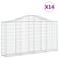 vidaXL Cesti Gabbioni ad Arco 14 pz 200x30x100/120 cm Ferro Zincato vidaXL Cesti Gabbioni ad Arco 14 pz 200x30x100/120 cm Ferro Zincato