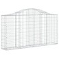 vidaXL Cesti Gabbioni ad Arco 14 pz 200x30x100/120 cm Ferro Zincato vidaXL Cesti Gabbioni ad Arco 14 pz 200x30x100/120 cm Ferro Zincato