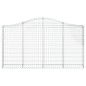 vidaXL Cesti Gabbioni ad Arco 14 pz 200x30x100/120 cm Ferro Zincato vidaXL Cesti Gabbioni ad Arco 14 pz 200x30x100/120 cm Ferro Zincato