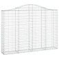 vidaXL Cesti Gabbioni ad Arco 15 pz 200x30x140/160 cm Ferro Zincato